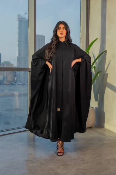 Black Bisht Abaya IB243 Balck